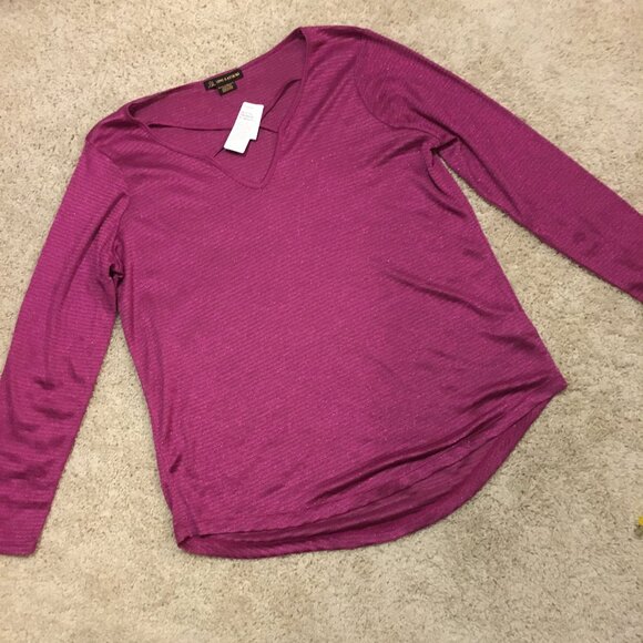 NWT Love & Legend Sparkly Cross Collar Dark Pink Fashion Top - Picture 11 of 15